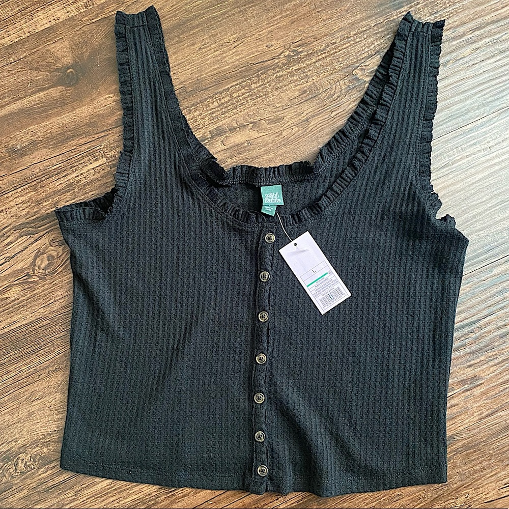 Women’s Wild Fable Black Crop Tank Size L